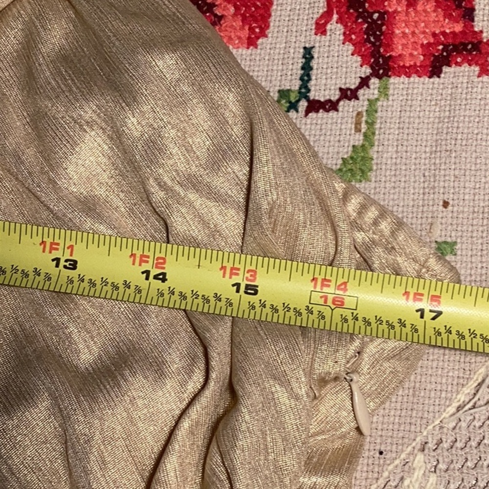 VERB by Pallavi Singhee Elegant HALTER Gold Pleated Dress - Picture 15 of 16